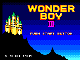 Wonder Boy III - The Dragon's Trap (USA, Europe) Title Screen
